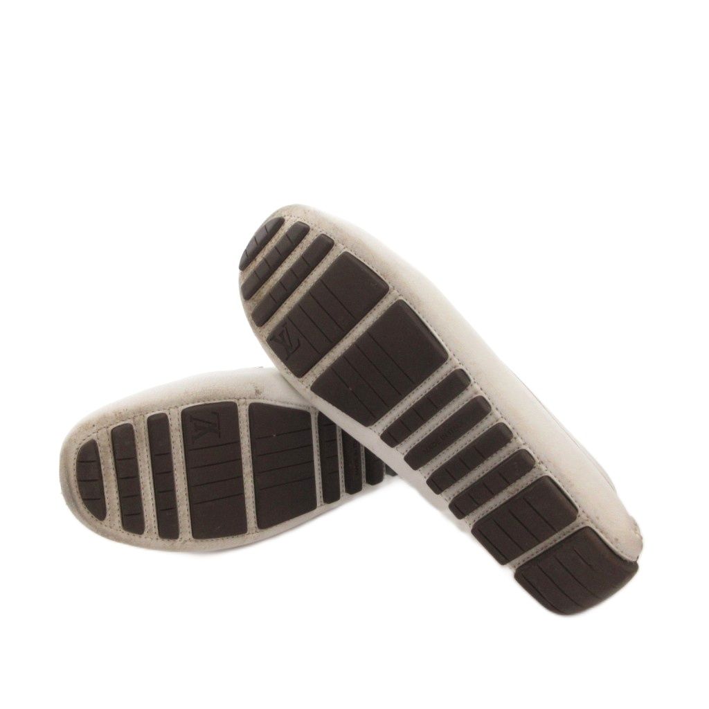 Louis Vuitton Loafers Moccasins Flat Shoes Leather Driving 34.5 White — view 6