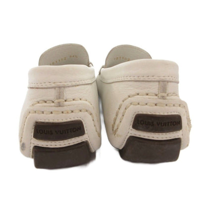 Louis Vuitton Loafers Moccasins Flat Shoes Leather Driving 34.5 White — view 5