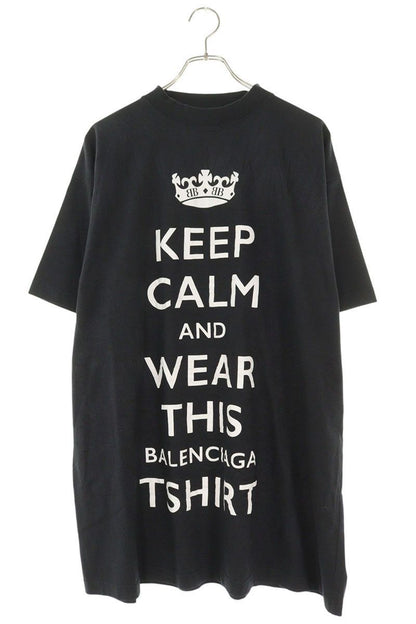Balenciaga English Print Oversize T-
