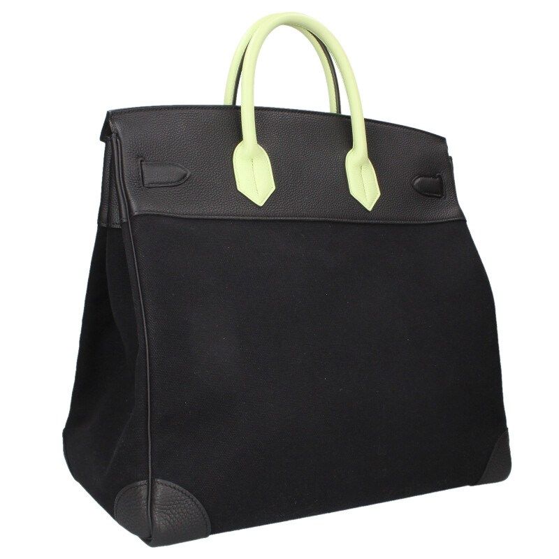 Hermes Haut a Courroies Hac 40 Tricolor Togo Toile Ash Handbag 40 — view 2