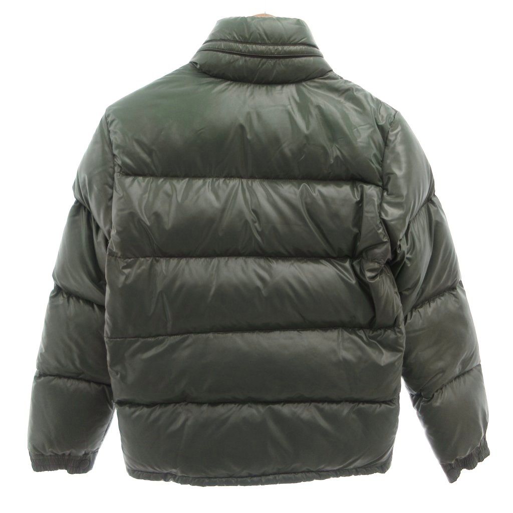 Moncler Everest Down Jacket Hood Patch Embroidery Zip Up 00 Green — view 2