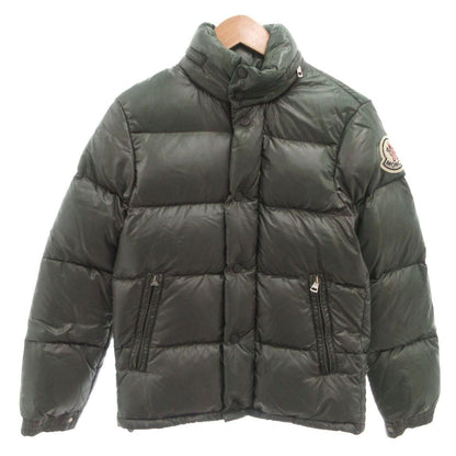 Moncler Everest Down Jacket Hood Patch Embroidery Zip Up 00 Green
