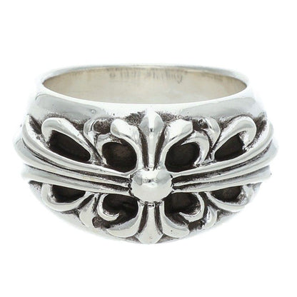 Chrome Hearts Flrl Crs Floral Cross Silver Ring