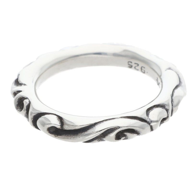 Chrome Hearts Scrl Band Scroll Silver Ring — view 2