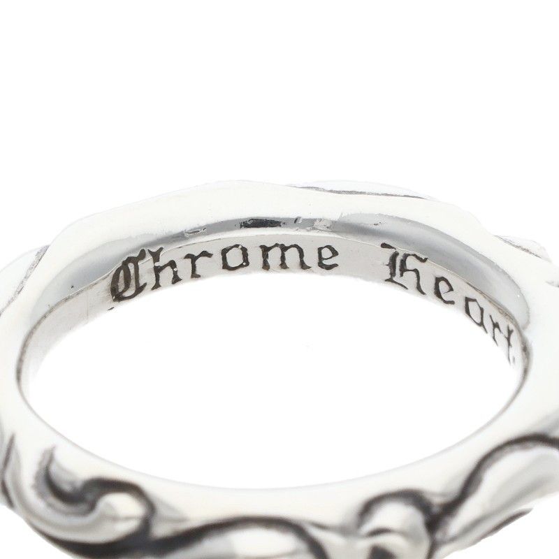Chrome Hearts Scrl Band Scroll Silver Ring — view 3