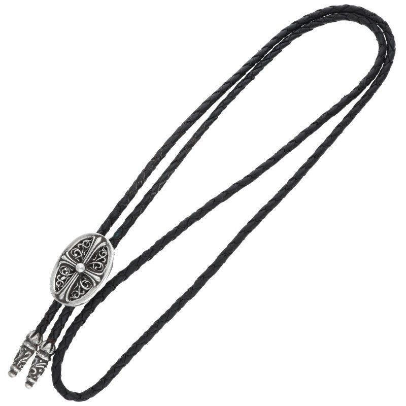 Chrome Hearts Bolotie Ovaltiny Tiny Classic Loop Tie Leather Necklace — view 2
