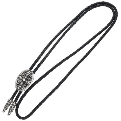 Chrome Hearts Bolotie Ovaltiny Tiny Classic Loop Tie Leather Necklace — view 2