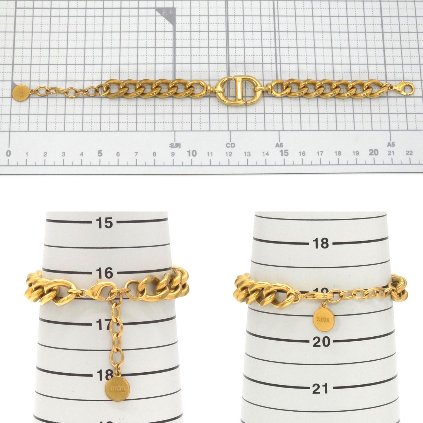 Dior CD Navy Bracelet Gold — view 7