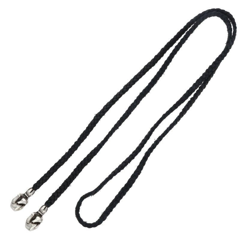 Chrome Hearts Leather Braid Lip and Tan Silver Necklace — view 2
