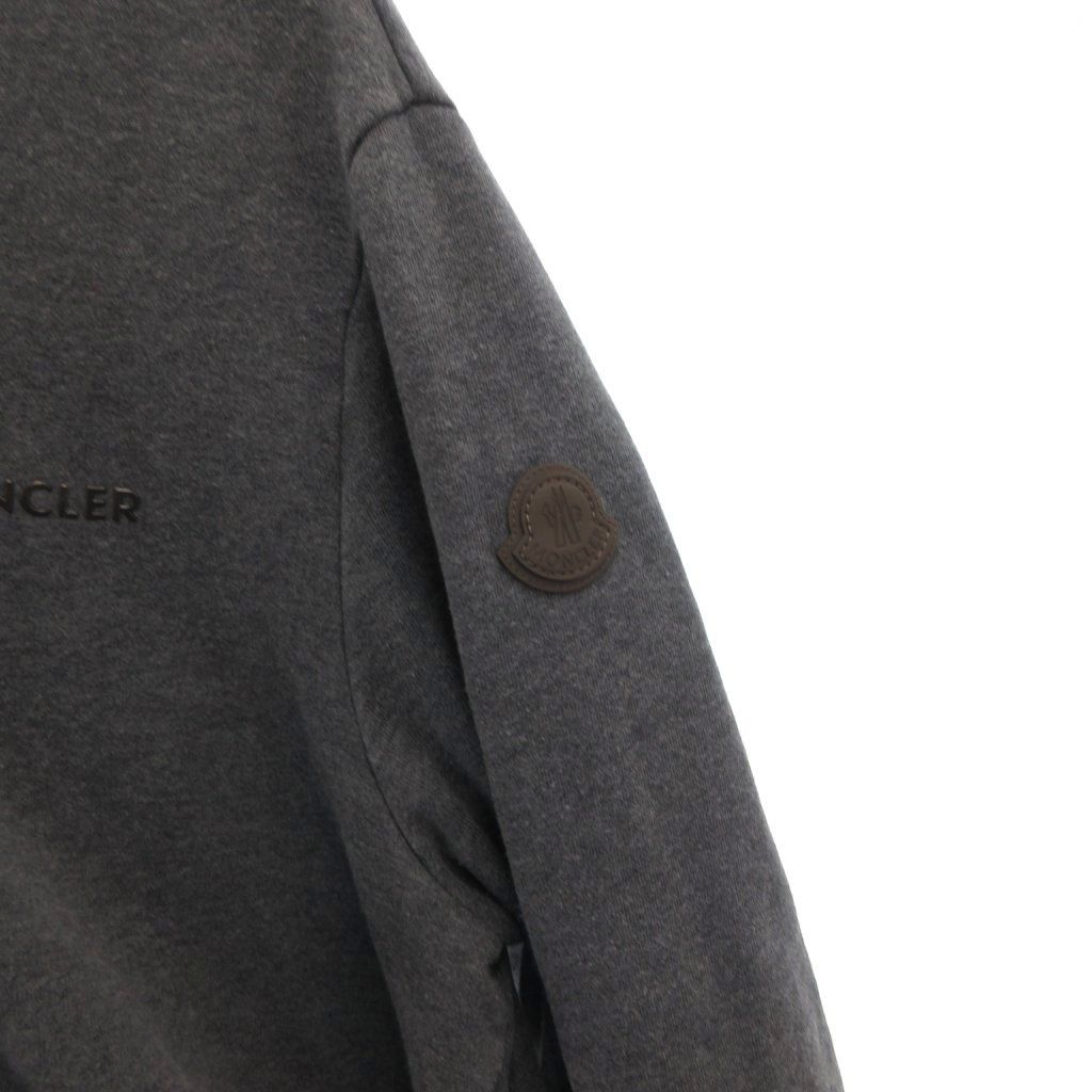 Moncler Felpa Aperta Con Zip Up Hoodie Sweatshirt Logo Patch Gray — view 6