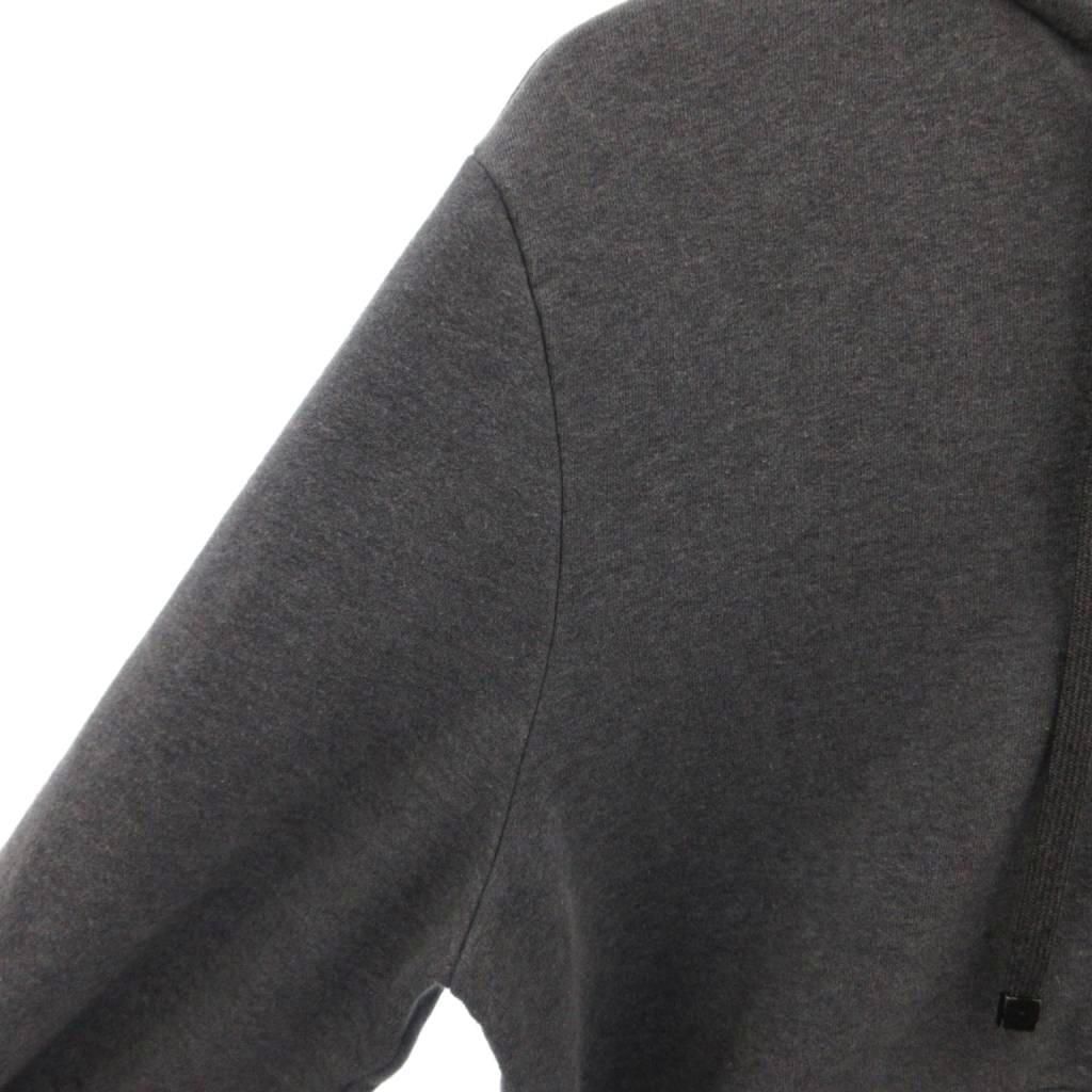 Moncler Felpa Aperta Con Zip Up Hoodie Sweatshirt Logo Patch Gray — view 5