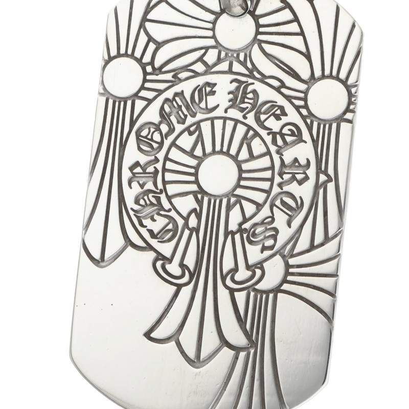 Chrome Hearts D Tag Lrg God Bless God Breath Dog Tag Large Necklace Top — view 3