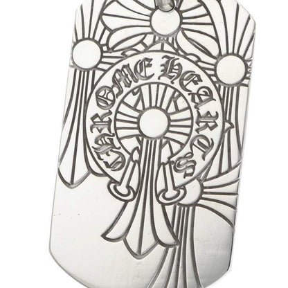 Chrome Hearts D Tag Lrg God Bless God Breath Dog Tag Large Necklace Top — view 3