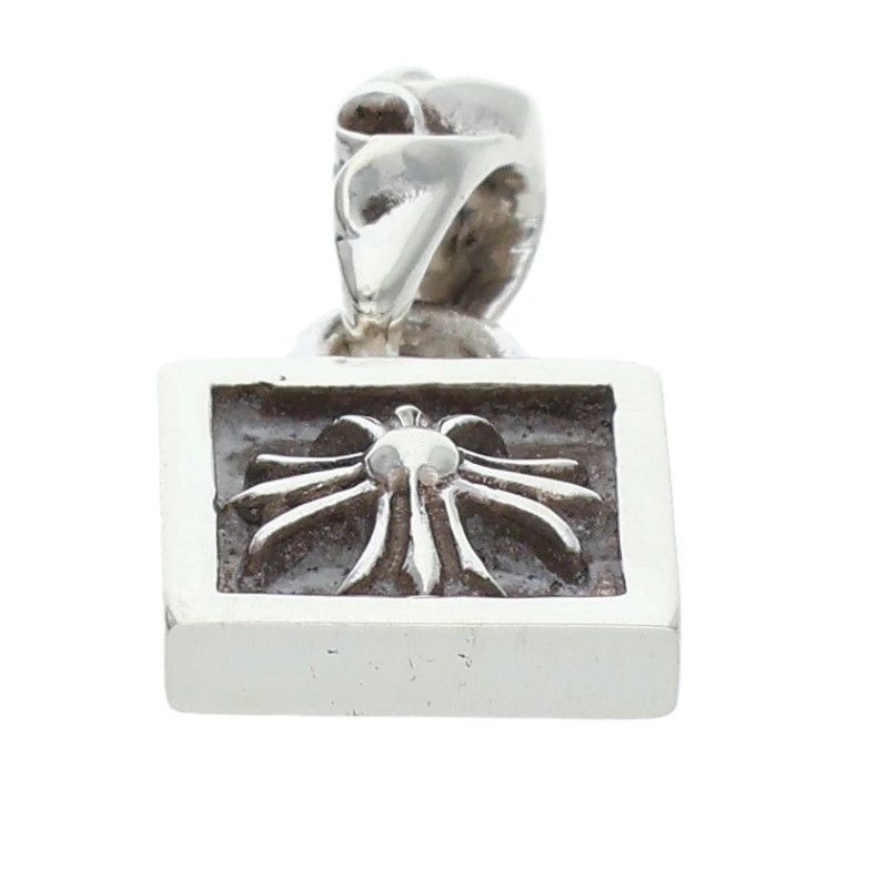 Chrome Hearts Framed CH Plus Charm Silver Necklace Top — view 5
