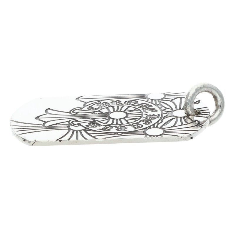 Chrome Hearts D Tag Lrg God Bless God Breath Dog Tag Large Necklace Top — view 4