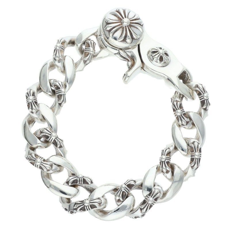 Chrome Hearts Fncy Chn Lnk Fancy Link Clip Silver Bracelet — view 2