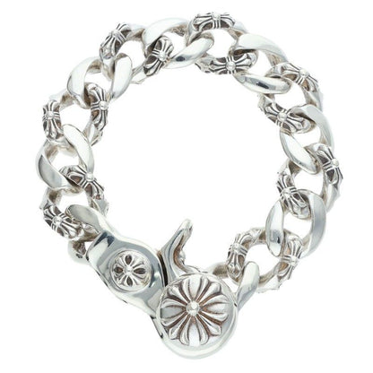 Chrome Hearts Fncy Chn Lnk Fancy Link Clip Silver Bracelet