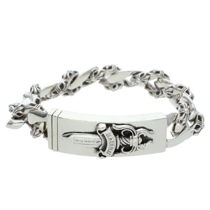 Chrome Hearts ID Dagger ID Fancy Link Silver Bracelet