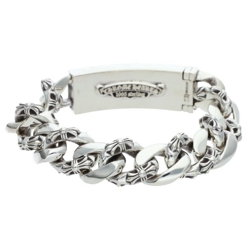 Chrome Hearts ID Dagger ID Fancy Link Silver Bracelet — view 2