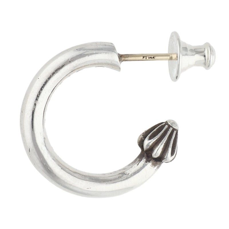 Chrome Hearts Hoop Plain Silver Earrings — view 5