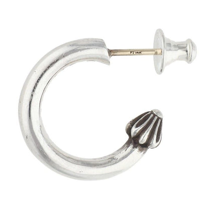 Chrome Hearts Hoop Plain Silver Earrings — view 5