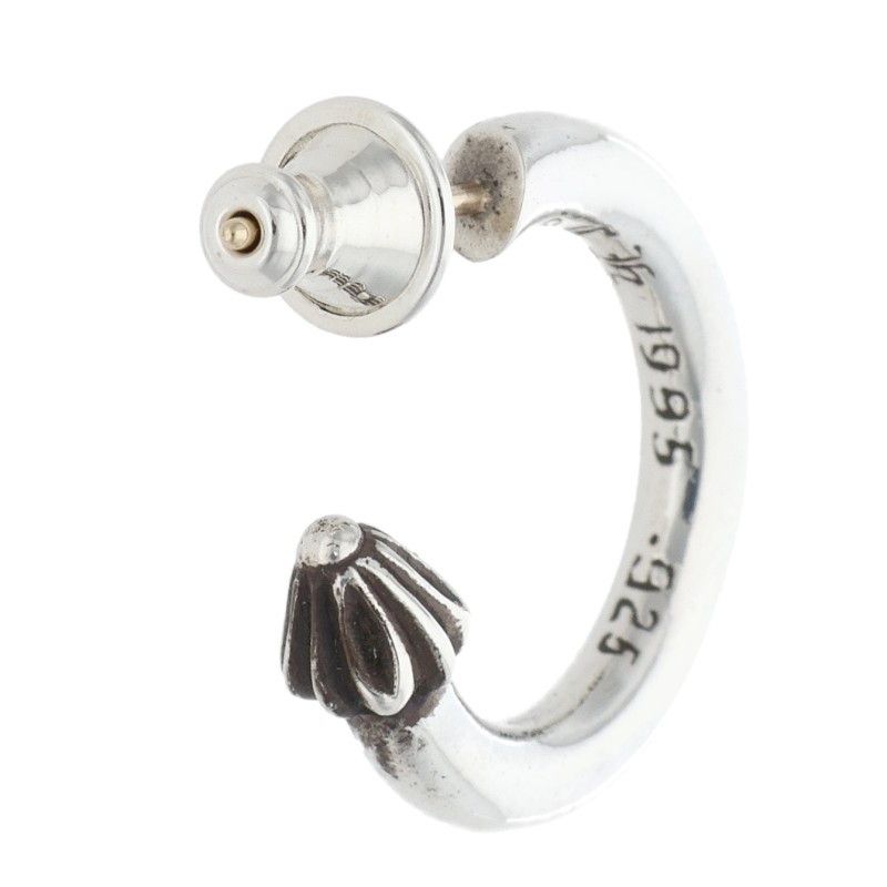 Chrome Hearts Hoop Plain Silver Earrings — view 2