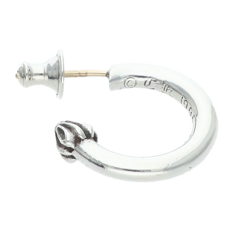 Chrome Hearts Hoop Plain Silver Earrings — view 5