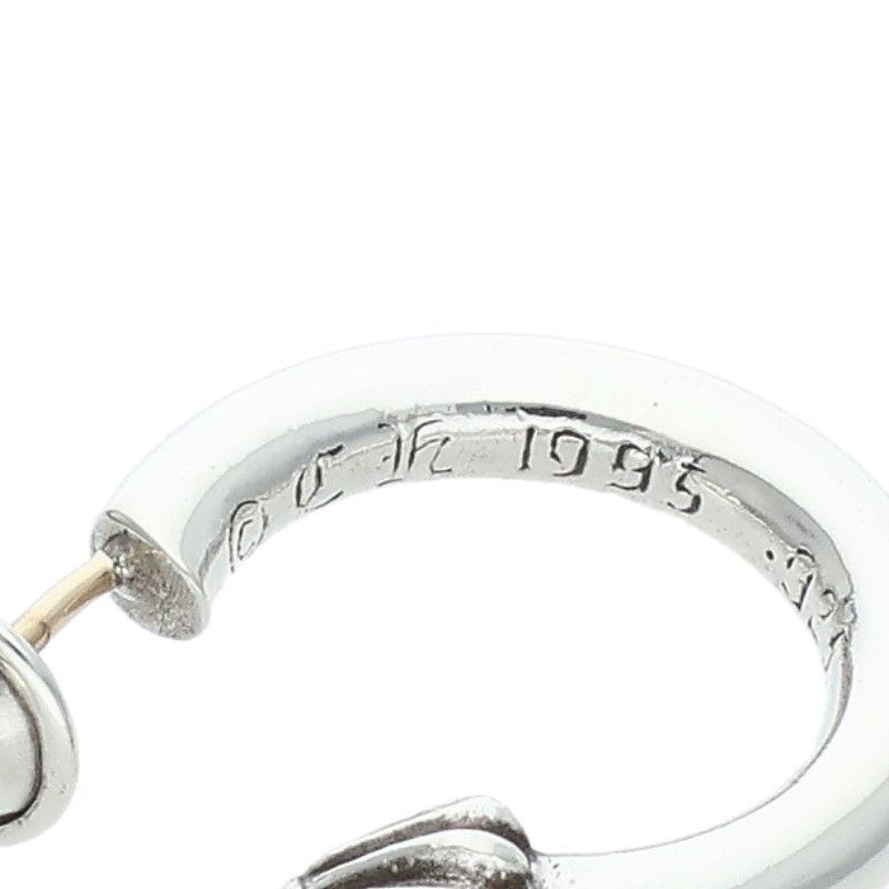 Chrome Hearts Hoop Plain Silver Earrings — view 3