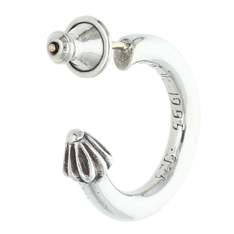 Chrome Hearts Hoop Plain Silver Earrings — view 2