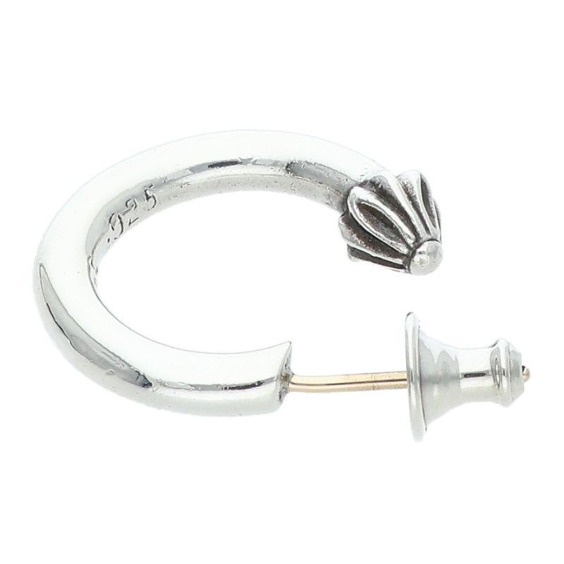Chrome Hearts Hoop Plain Silver Earrings — view 4