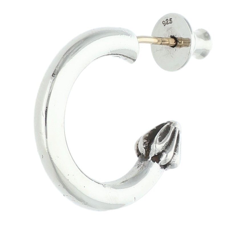 Chrome Hearts Hoop Plain Silver Earrings