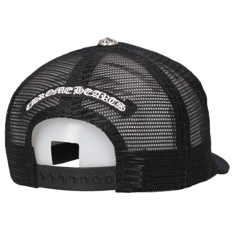 Chrome Hearts Trucker Cap Truck Khaki Cemetery Leather Patch Mesh Hat — view 2