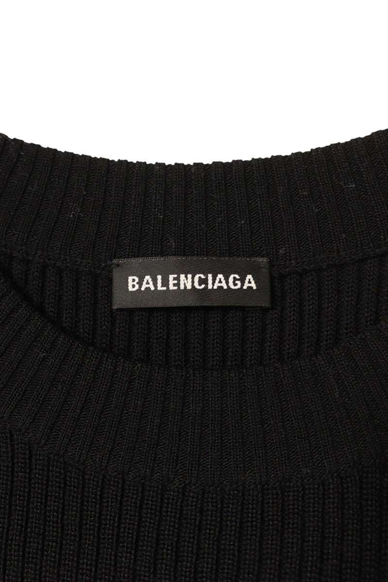 Balenciaga Back Logo Crew Neck Knit Sweater — view 3