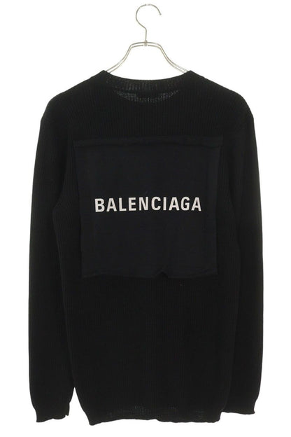 Balenciaga Back Logo Crew Neck Knit Sweater — view 2
