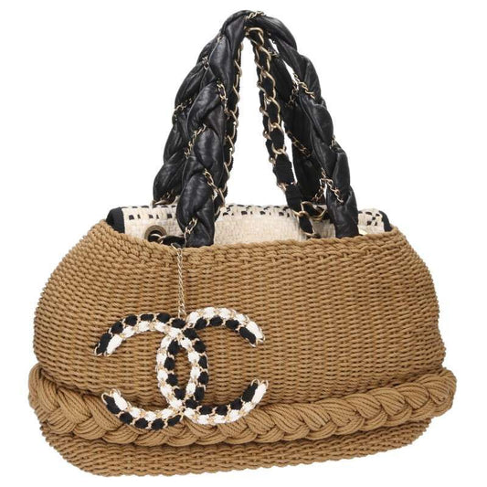 Chanel Coco Country Handbag with Raffia Charm