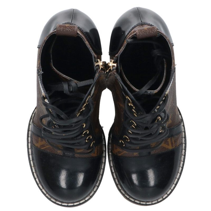 Louis Vuitton Star Trail Line Monogram Lace Up Heels Boots — view 4