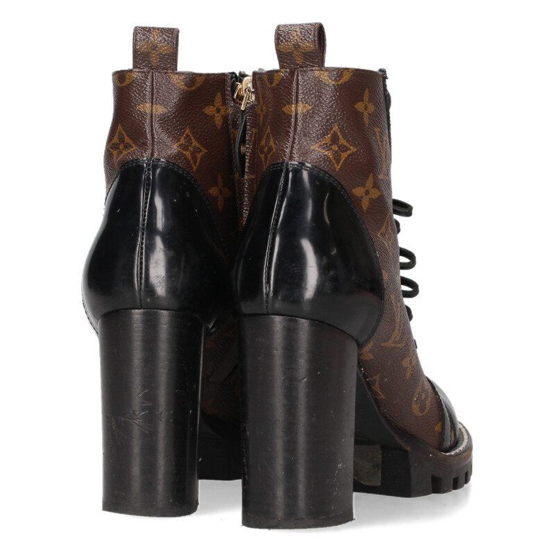 Louis Vuitton Star Trail Line Monogram Lace Up Heels Boots — view 2