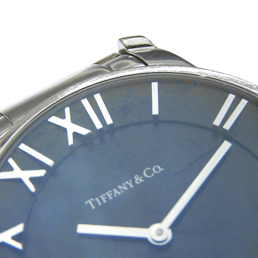 Tiffany & Co Atlas Dome Stainless Steel Quartz Analog Display Black Dial Watch — view 8