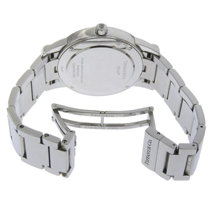 Tiffany & Co Atlas Dome Stainless Steel Quartz Analog Display Black Dial Watch — view 5