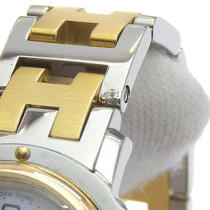 Hermes Clipper Stainless Steel Quartz Analog Display White Dial Watch — view 8