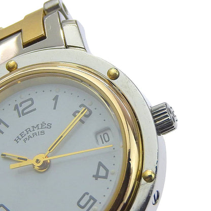 Hermes Clipper Stainless Steel Quartz Analog Display White Dial Watch — view 7