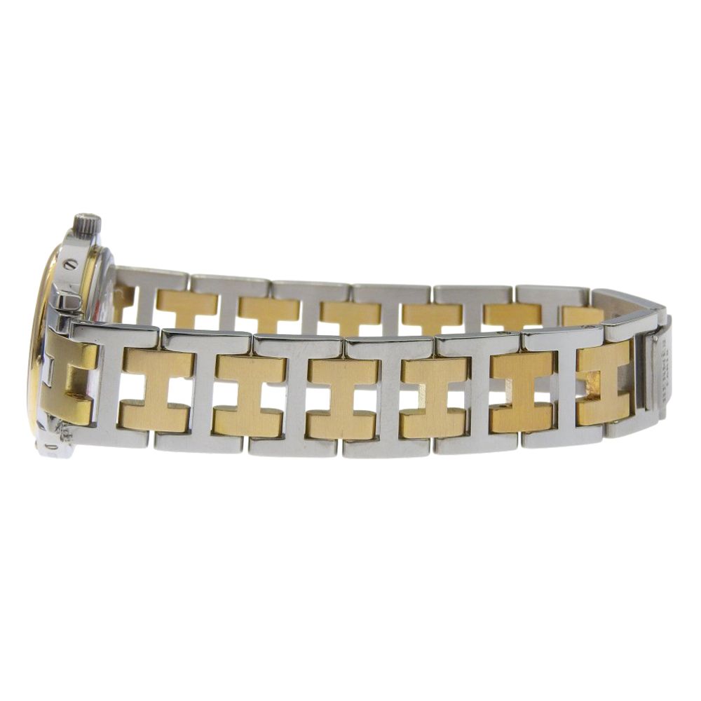 Hermes Clipper Stainless Steel Quartz Analog Display White Dial Watch — view 4