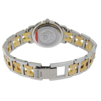 Hermes Clipper Stainless Steel Quartz Analog Display White Dial Watch — view 5