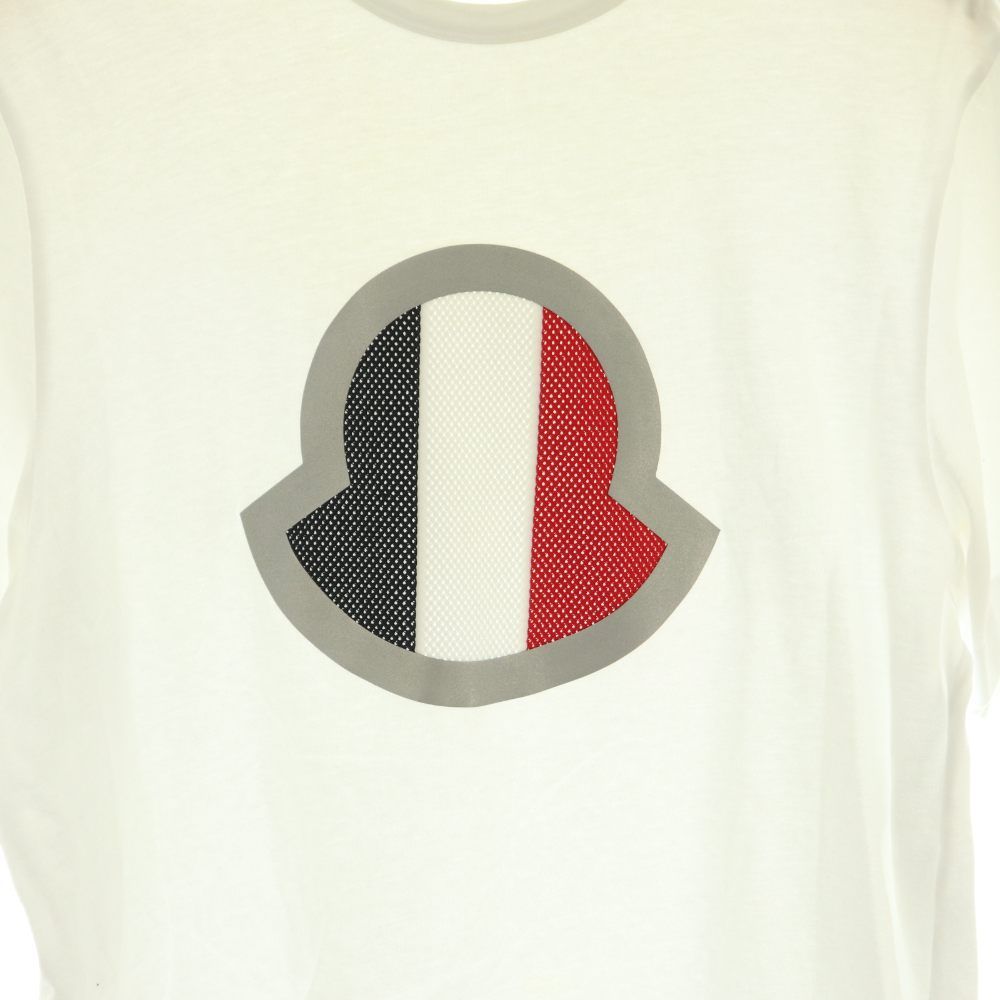 Moncler T-Shirt Short Sleeve Logo M White — view 4