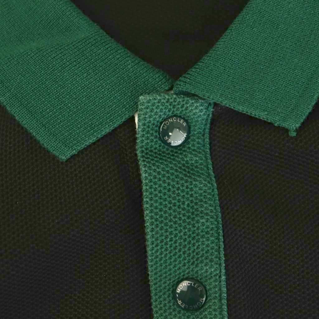 Moncler Maglia Polo Manica Corta Shirt Short Sleeve M Black Green — view 7