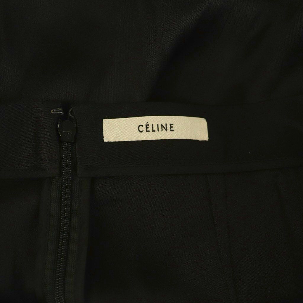 Celine Phoebe Philo Era Skirt Knee Length Silk 36 Black — view 6