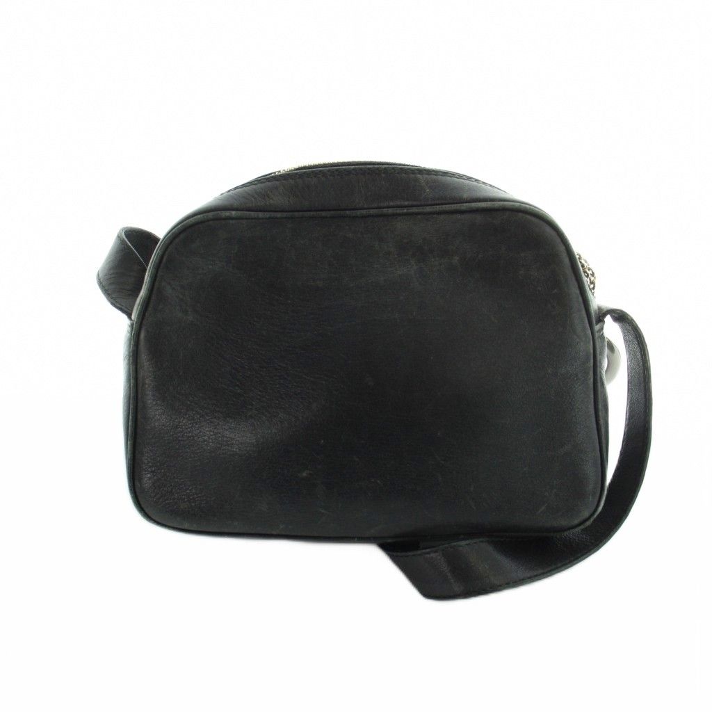 Celine Vintage Shoulder Bag Crossbody Leather Logo Black — view 2