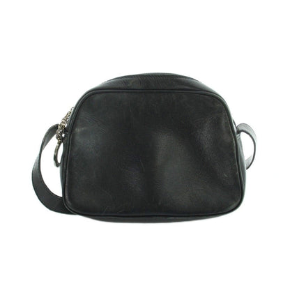 Celine Vintage Shoulder Bag Crossbody Leather Logo Black