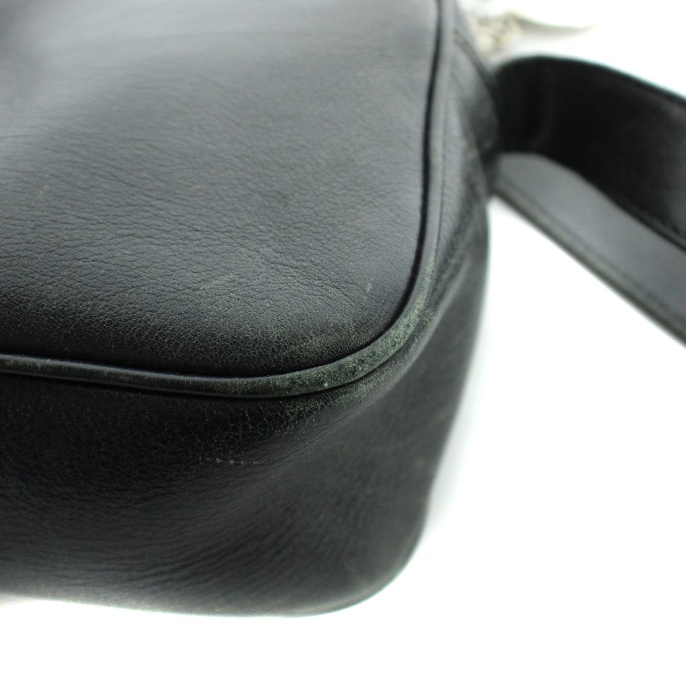 Celine Vintage Shoulder Bag Crossbody Leather Logo Black — view 7