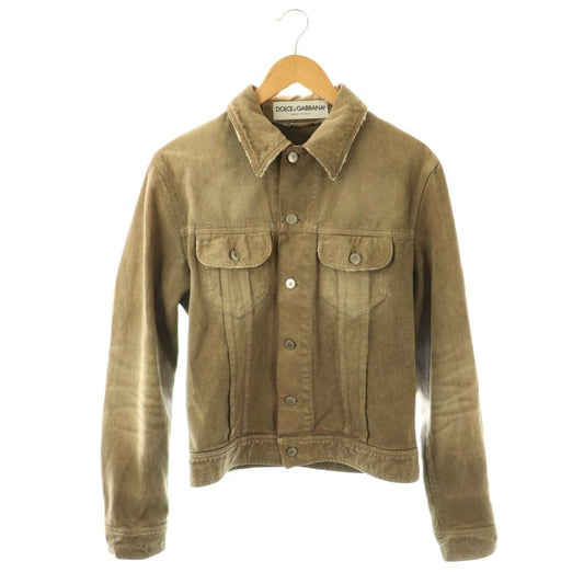 Dolce & Gabbana Jacket Denim Distressed L Beige